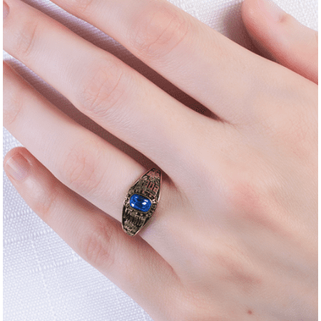 Keepsake Personalized Women's Classic Square Class Ring available in Valadium, Silver Plus, Yellow and White Gold