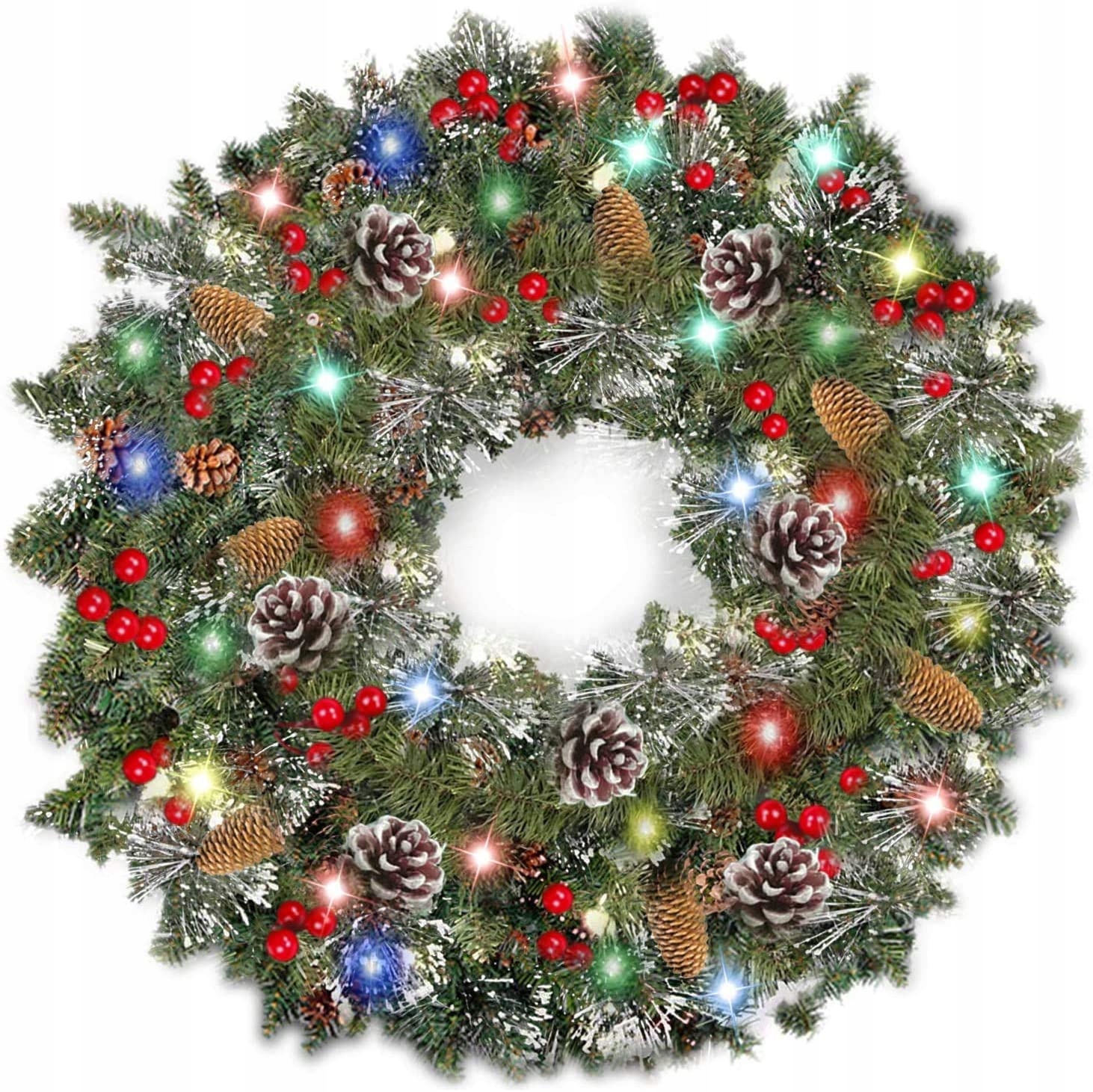 Christmas wreath atmosphere decoration Christmas wreath with lights Pre ...