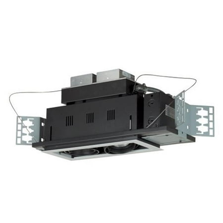 

Jesco Lighting MGMH2020-2ESB Double Gimbal 2 Light Linear Black Interior with Silver Trim