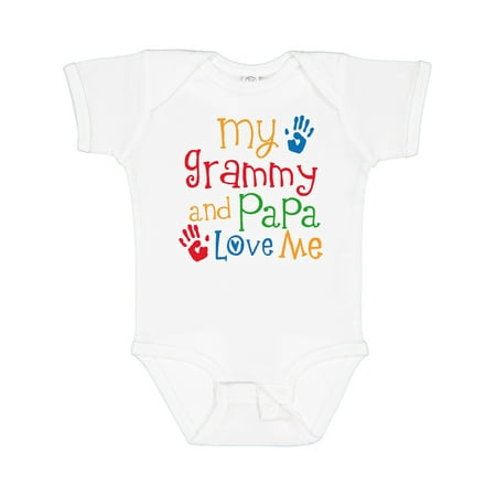 

Inktastic Grammy and Papa Love Me Gift Baby Boy or Baby Girl Bodysuit