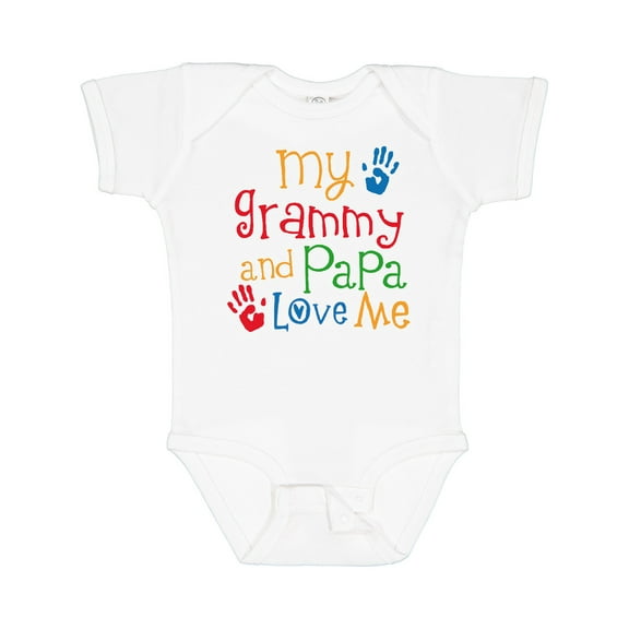 Inktastic Grammy and Papa Love Me Boys or Girls Baby Bodysuit