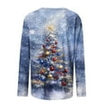 thumbnail image 5 of Ounisa Long Sleeve Womens Tops Casual Loose Fit Crewneck T Shirts Solid Lightweight Length Tunic Tops Christmas Tree Lights Christmas Gifts Elk Sequin Graphic Pullover, 5 of 5