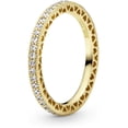 thumbnail image 1 of Anillo Pandora Corazones Brillantes Recubrimiento En Oro 14K 167076Cz | Talle 58 | Baño De Oro 14K | Joyería De Lujo Para Mujer | Ideal Para Regalo Elegante | Compatible Con Charms Pandora, 1 of 5
