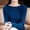 Dark Blue, variant on Vinsonshop Womens Boat Neck Sweaters Long Sleeve Ribbed Knit Pullover Tops Slim Fit Casual Basic Jumpers Fall Clothes Layering Army Green L