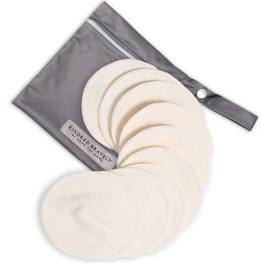 Kindred Bravely Organic Reusable Nursing Pads 10 Pack | Washable Breast Pads for Breastfeeding with Carry Bag
