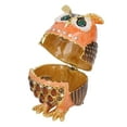 thumbnail image 2 of Metal Jewelry Box, Cute Appearance Strong Durable Owl Trinket Box  For Office Desk, 2 of 8