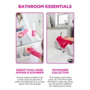 The Pink Stuff Bathroom Essential Bundle (1 Cleaning Paste, 1 Bathroom Foaming Spray, 1 Dual Sqeezy, 1 3Ct Foaming Toilet Powder, 1 3Ct Micro Cloths)