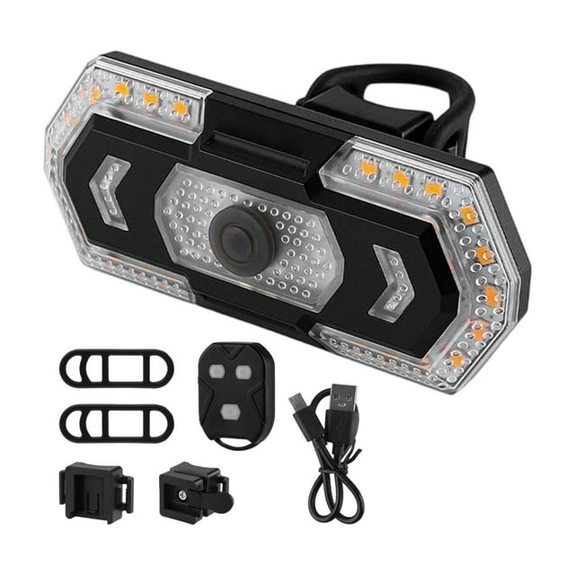 High Visibility Tail Light with Remote Control USB Rechargeable LED Indicator Featuring Multiple Flashing Modes