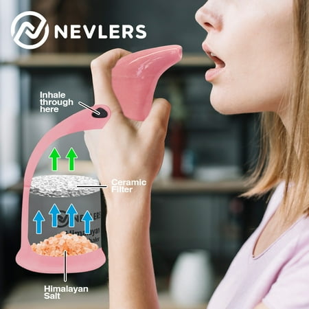 Nevlers Pink Himalayan Salt Inhaler - All-Natural Himalayan Salt Included