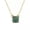 Green, variant on Rainbow Glitter Square Choker Necklace in Gold Tone Short Chain Women Necklaces