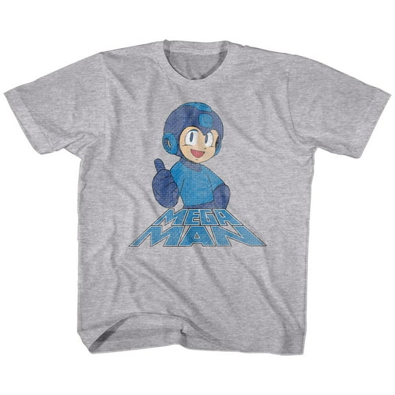 Mega Man Right On Gray Heather Children's T-Shirt