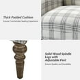 thumbnail image 5 of Modern Plaid Accent Chair Upholstered Armchair Adult Home Bedroom Living Room Grey, 5 of 8