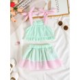 thumbnail image 3 of PureChapter Toddler Girls Striped Straps Crop Top & Layered Ruffle Skirt Set 2-Piece Summer Clothes, 3 of 8