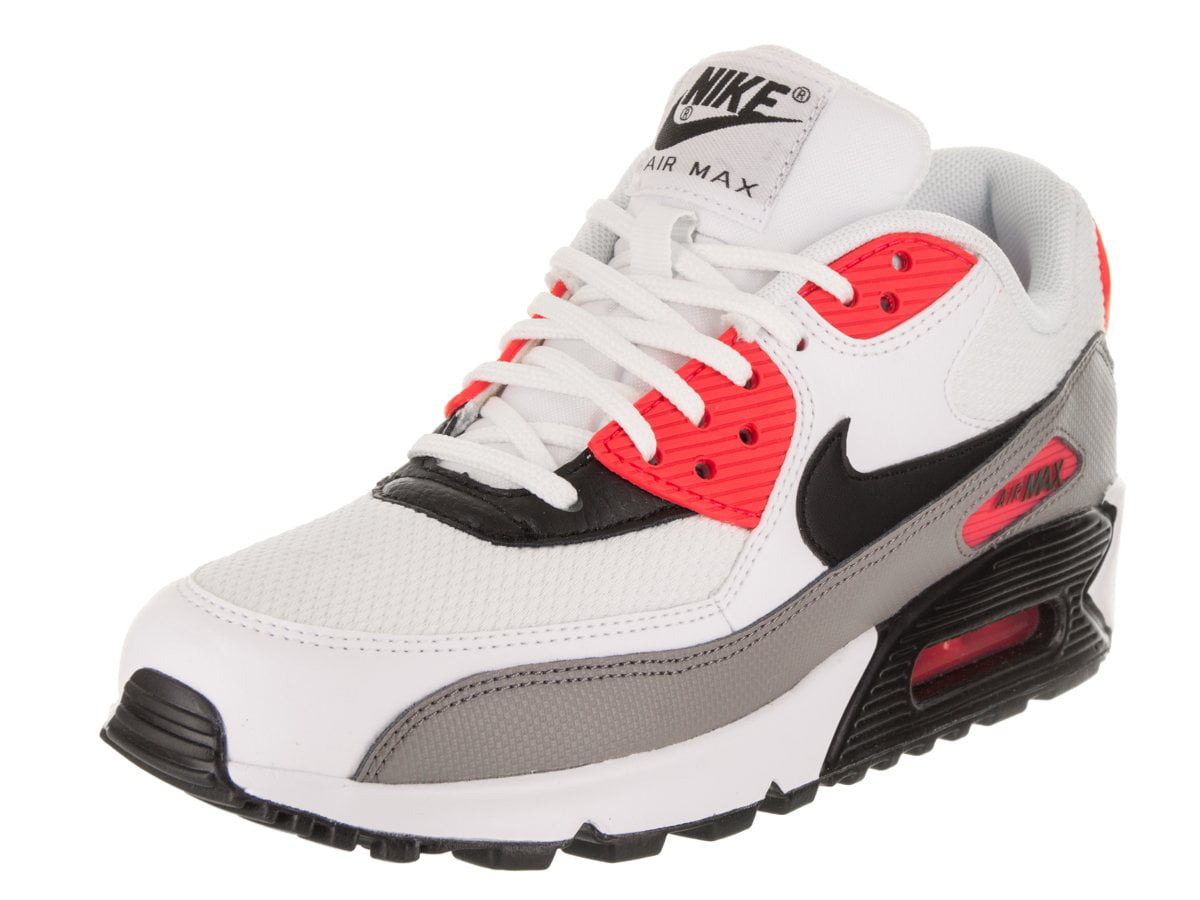 Nike 325213-132: Womens Air Max 90 White/Black/Dust/Solar Red Running - Walmart.com