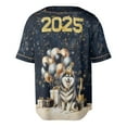 thumbnail image 2 of Happy New Year Siberian Husky Welcome 2025 Balloon Firework Party All Over Print 3D Baseball Shirt Husky Dog Lover Gifts Softball Sport - 01014, 2 of 6