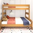 thumbnail image 2 of Max & Lily Bunk Bed Twin over Full Size, Modern Farmhouse Solid Wood Bunk Beds for Kids, 2 of 9
