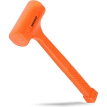 NEIKO 02847A 2 LB Dead Blow Hammer, Neon Orange | Unibody Molded | Checkered Grip | Spark and Rebound Resistant