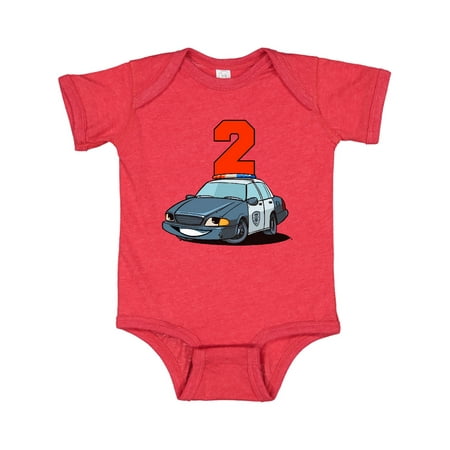 

Inktastic 2nd Birthday Police Car Gift Baby Boy or Baby Girl Bodysuit