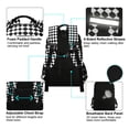 thumbnail image 4 of FORMRS Kids School Backpack Elementary Student Unisex Travel Bookbag with Reflective Stripes, Black and White Geometric, 4 of 7