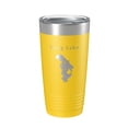 thumbnail image 1 of Long Lake Map Tumbler Travel Mug Insulated Laser Engraved Coffee Cup Grand Traverse County Michigan 20 oz Yellow, 1 of 1