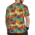 thumbnail image 2 of Wukai Colorful Hawaii Palms Print Men's Short-Sleeved Mesh T-Shirt,Quick-Dry Short Sleeve Workout T-Shirt-6X-Large, 2 of 8