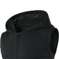 thumbnail image 4 of Aligament Hoodies For Men Tank Tops Men's Casual Fitness Hooded Double Zipper Sleeveless Vest Blouse Top Sweatshirt Oversized Hoodie ,Black, 4 of 5