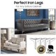thumbnail image 2 of Patas para muebles de metal de 7 pulgadas, juego de 4 patas modernas para muebles triangulares de diamantes de hierro, 2 of 5