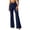 (Fashion 62)Blue, variant on Women's Office High Waist Flare Pants Slimming Stretch Bootcut Trousers with Front Seam