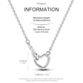 thumbnail image 3 of MULA Solid 925 Sterling Silver Necklace Eternal Love AAA CZ Pendant For Women Birthday Valentine's Day Gift Jewelry, 3 of 5
