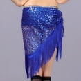 thumbnail image 4 of Ediodpoh Carnival Sequin Skirt for Women Sparkly Lace up Waist Adjustable Mini Party Sequin Dance Waist Accessory Skirt Skirts for Women Blue One Size, 4 of 4