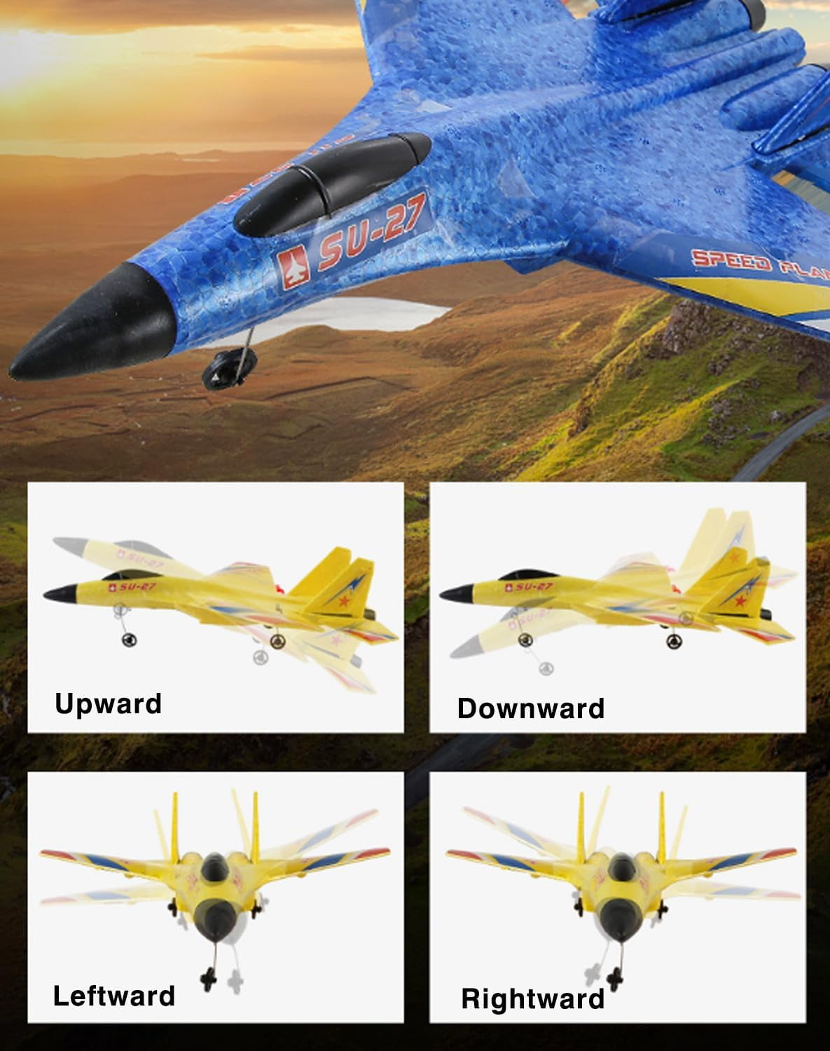 2026 New Gravity Gliders Airplane with Lights, Upgrade Gravity Glider Foam RC Fighter Plane Jet, 2.4 GHZ 2 Channels with Lights Glider Airplane Model