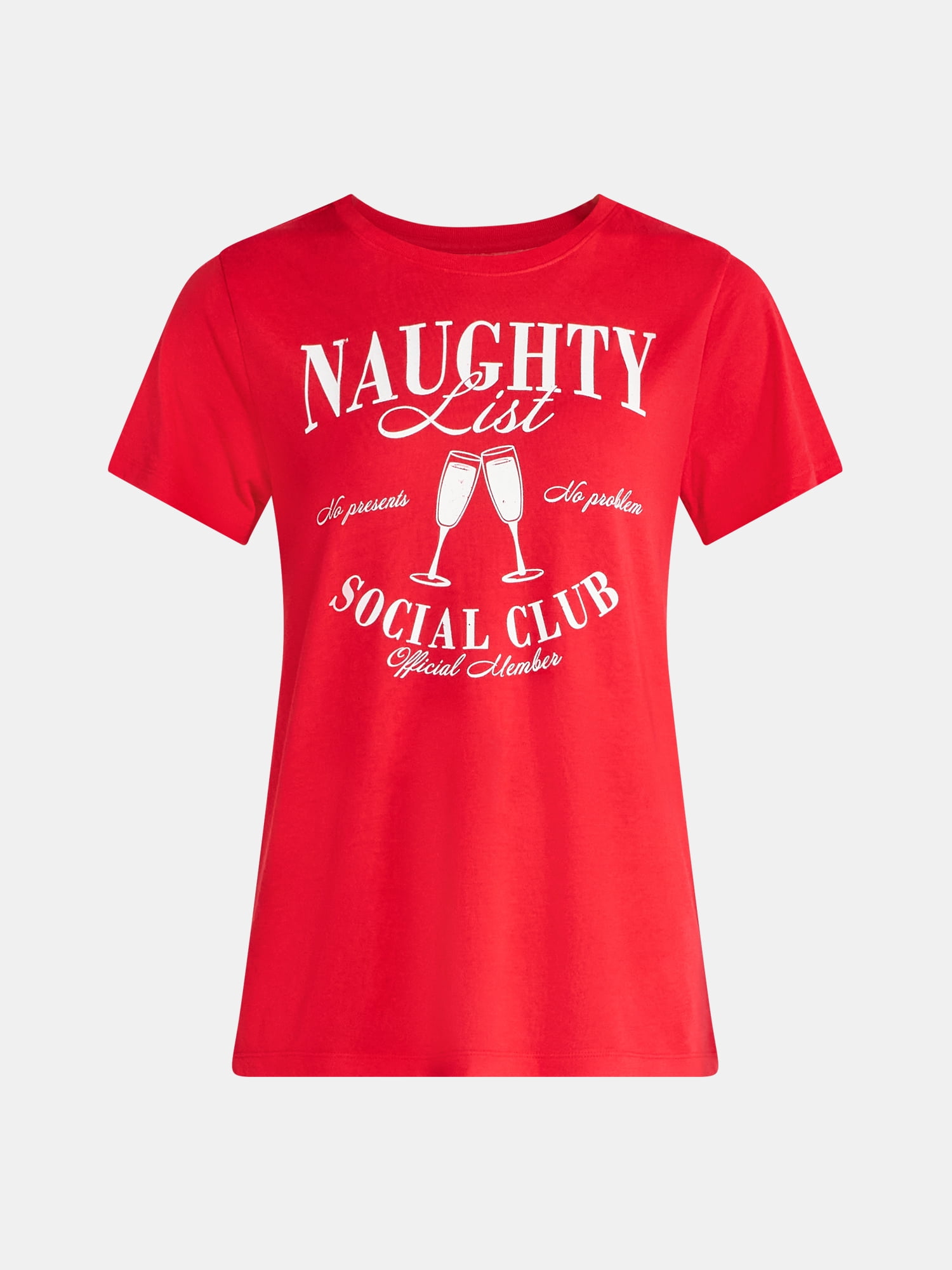 Christmas Women's Naughty List Graphic Tee from Holiday Time, Sizes S-XXXL