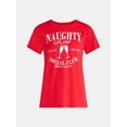thumbnail image 4 of Christmas Women's Naughty List Graphic Tee from Holiday Time, Sizes S-XXXL, 4 of 4