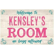 KENSLEY'S Room Kids Bedroom Sign Gift 8x12 Metal Sign 108120089481