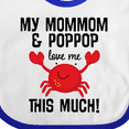 thumbnail image 4 of Inktastic Mommom and Poppop Love Me Grandson Boys or Girls Baby Bib, 4 of 4