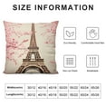 thumbnail image 5 of Nawypu Paris Eiffel Tower Cherry Blossoms Throw Pillow Covers Pillow Cover with Zipper Throw Pillow Cases Double Sided Plush Pillow Covers Decorative Throw Pillows Covers for Couch Living Room Bedroom, 5 of 5