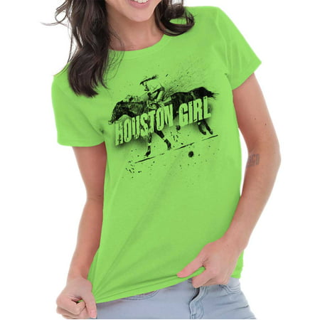 Brisco Brands Texas Houston Girl Country TX Adult Tee Shirt For