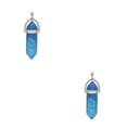 thumbnail image 1 of Colgante de ágata Minnieouse Encanto de columna hexagonal para mujer Azul 2piezas, 1 of 6