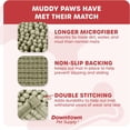 thumbnail image 3 of GFDYREE - Ultra Absorbent Microfiber Dog Door Mat, Durable, Quick Drying, Washable, Prevent Mud Dirt, Keep Your House Clean (Oatmeal, Half-Moon) - 22 x 37 Inch, 3 of 7