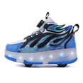 thumbnail image 4 of Roller Shoes with Wheels for Boys Girls Kids Skates Sneakers LED Light Up Rechargeable Sport Sneaker for Boys, 4 of 19