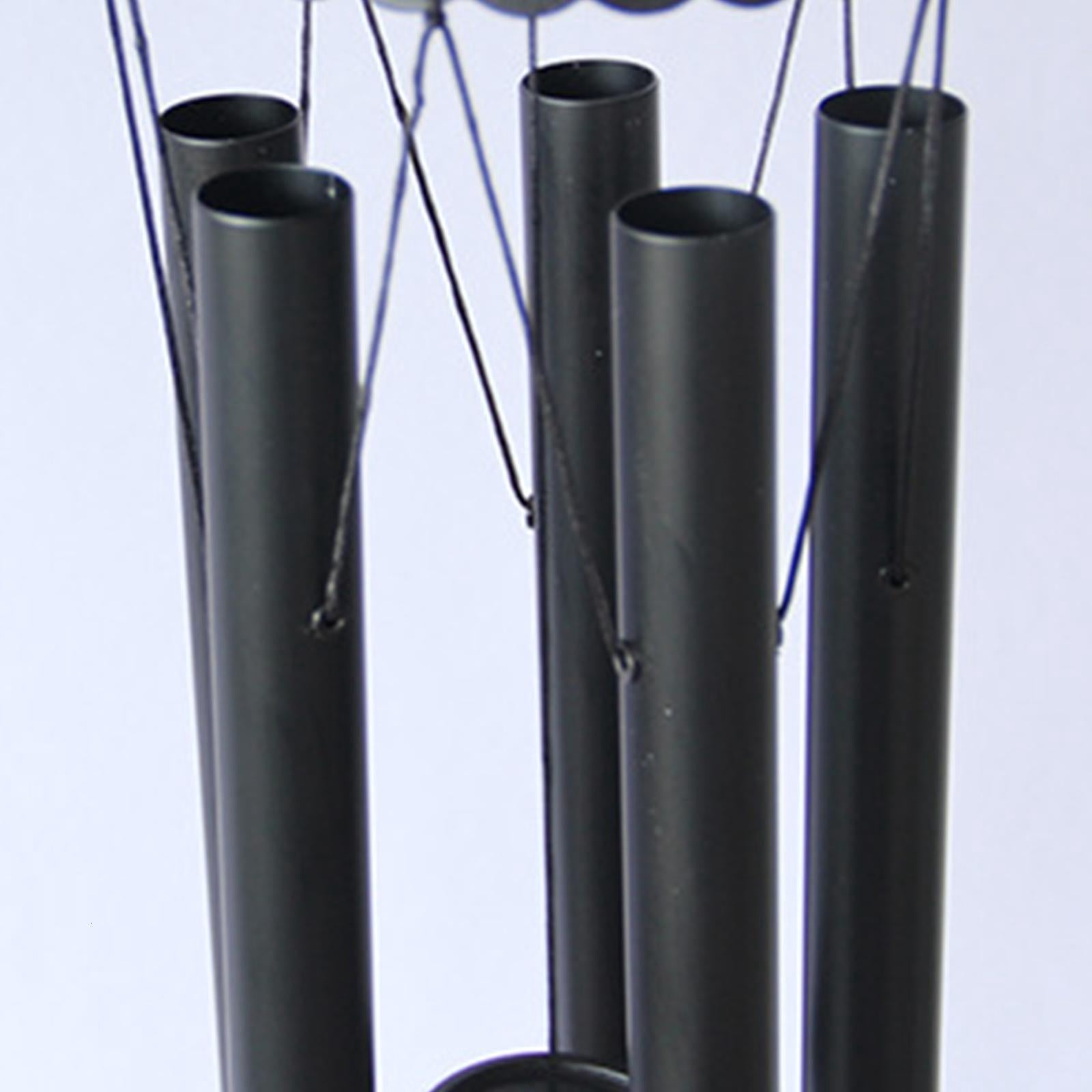 Yihuala Large Wind Chimes Outdoor Tone 36Inch Sympathy Wind Chimes for Outside with 5 Tubes Tuned Relaxing Black