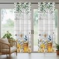 thumbnail image 5 of Outdoor Curtains for Patio Waterproof, Daisy Spring Floral Outdoor Privacy Panels Grommet, Farmhouse Botanical Green Leaves Wooden Blackout Outside Curtains for Porch/Cabana 54"x108", 1 Panel, 5 of 8