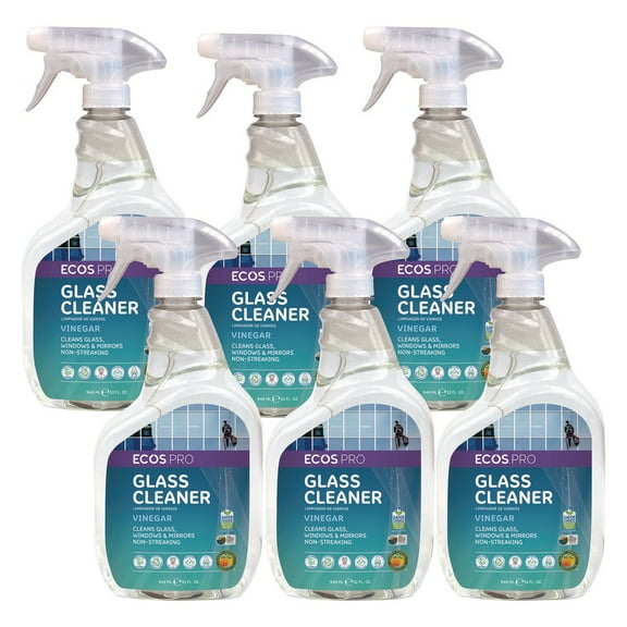 ECOS PRO PL93006CT 32 oz. Glass Cleaner Spray Bottle - Vinegar Scent (6/Carton)
