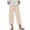 Beige pants for women, variant on Nhthy Women Capri Pants Summer Loose Yoga Pants Comfy Workout Cropprd Pant Solid Color Lounge Capris with Pockets Plus Size Beige XXXL