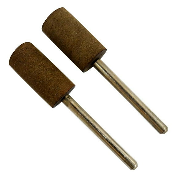 DYNAMIC (2 Pack) Leather Polishing Cylinder Set | Pre-mounted Bullets on 1/8" Shanks | Compatible with Most Rotary Tools | Genuine Leather