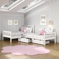 thumbnail image 3 of Alaterre Aurora Corner L-Shaped Twin Wood Bed Set with Storage Drawers, White, 3 of 4