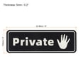 thumbnail image 2 of Uxcell Señal Privada para Puerta 9"x3" Etiqueta Adhesiva de Privacidad Negra, 2 of 7