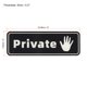 thumbnail image 2 of Uxcell Señal Privada para Puerta 9"x3" Etiqueta Adhesiva de Privacidad Negra, 2 of 7
