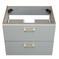thumbnail image 5 of Wall Mount Sink Vanity Cabinet, Light Grey Gray, Wood, Hotel Bedroom Bathroom, Modern Contemporary HB33626, 5 of 9