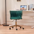 thumbnail image 3 of Modern Office Chair, Height Adjustable Comfy Computer Chair with Wheels, Lounge Swivel Rolling Chair Capacity 250 Lbs, Ergonomic Reading Chair for Living Room, Easy Assembly, Green Accent Chair, 3 of 14